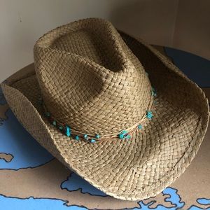 Turquoise charm cowboy/cowgirl hat